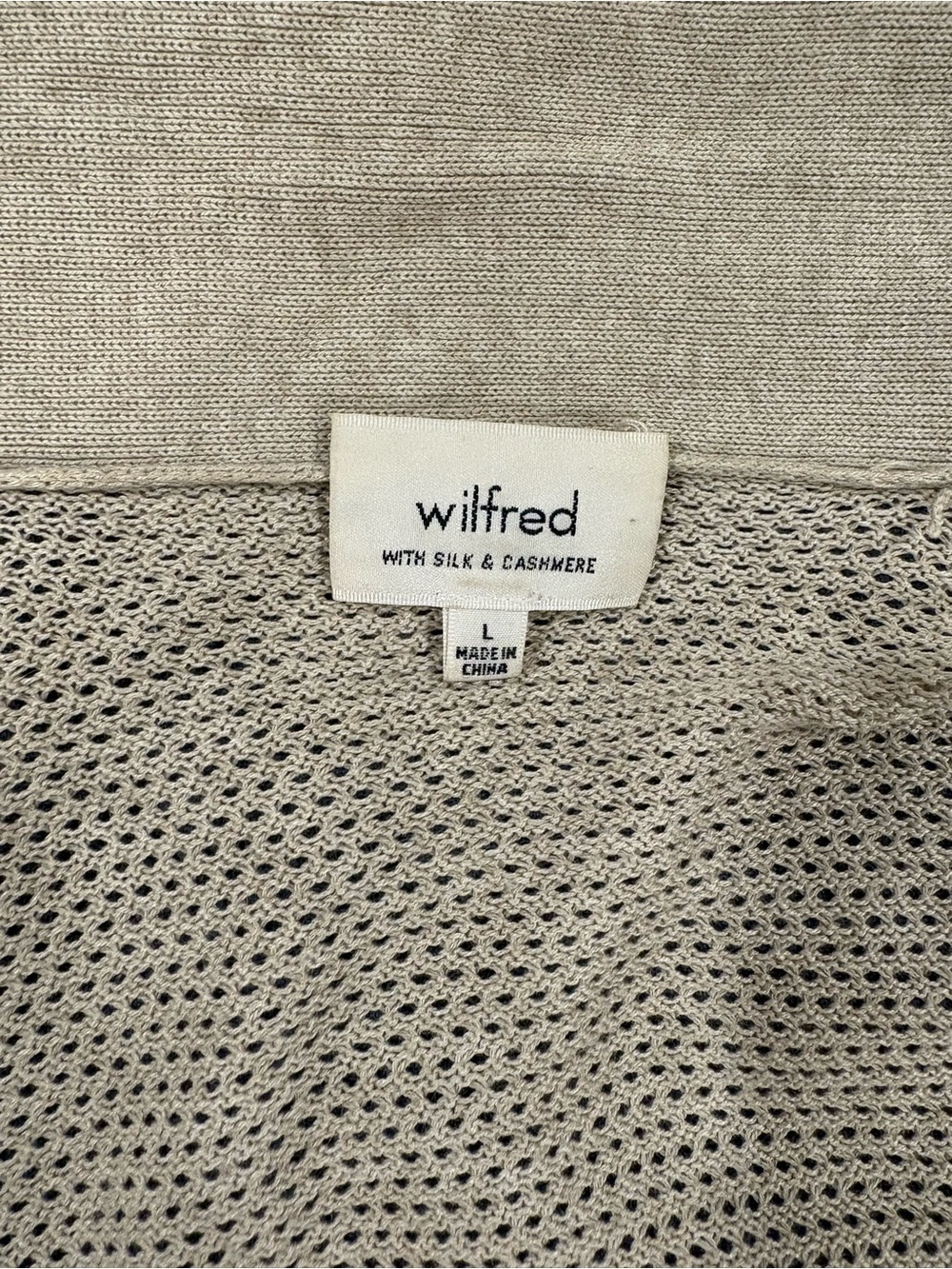 Wilfred Cream Open-Front Knit Cardigan - Picture 3 of 6